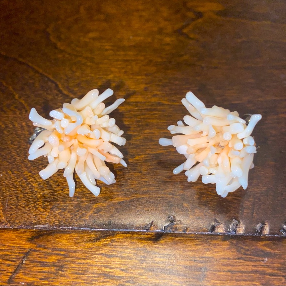 Clip-on Coral Earrings New